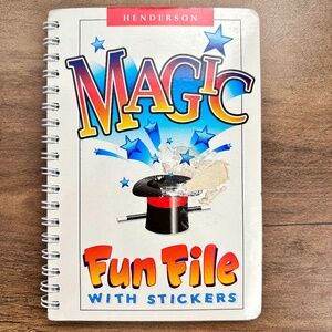 VINTAGE Henderson Magic Fun File Activity Magic Tricks Book UK 1997 Collectible